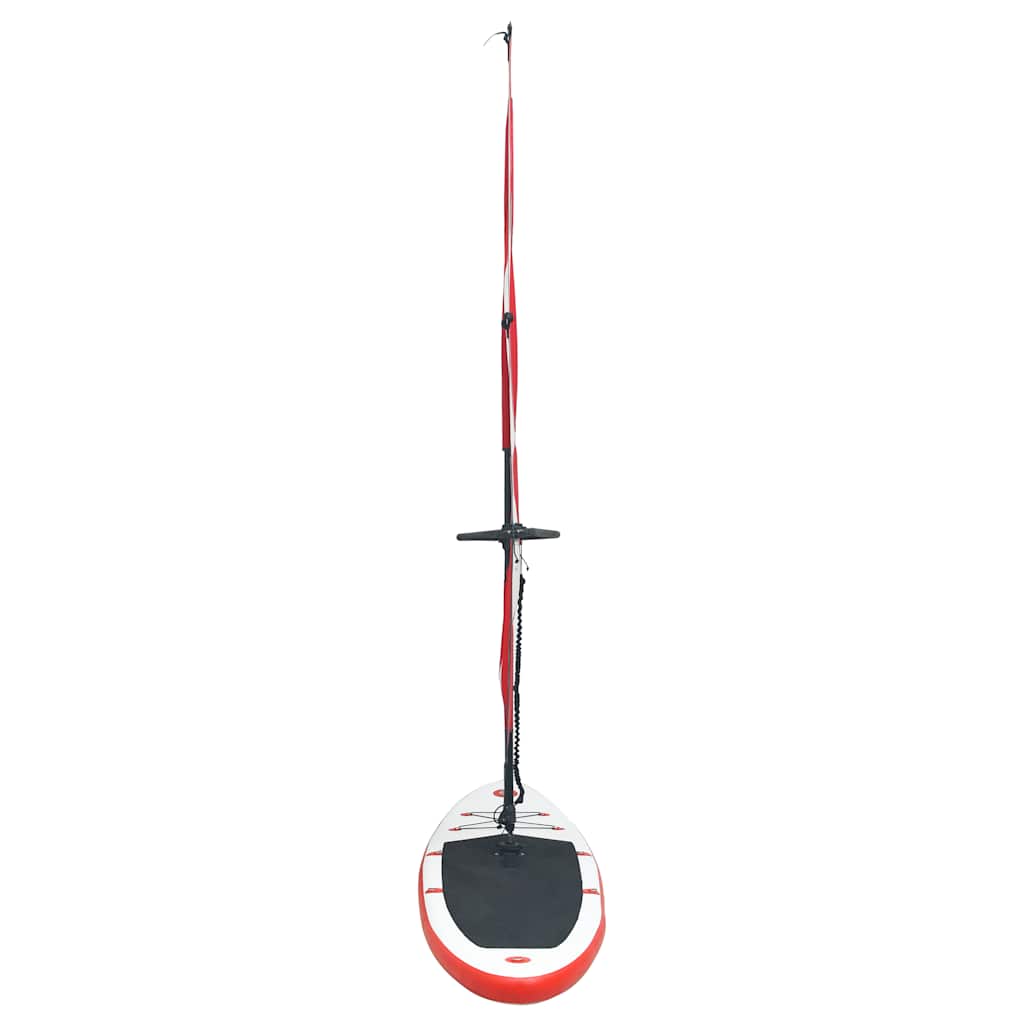 Conjunto prancha paddle SUP insuflável c/ vela vermelho/branco