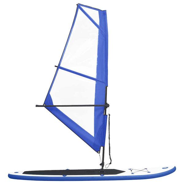 Conjunto prancha paddle SUP insuflável c/ vela azul/branco
