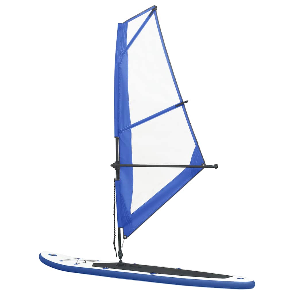 Conjunto prancha paddle SUP insuflável c/ vela azul/branco