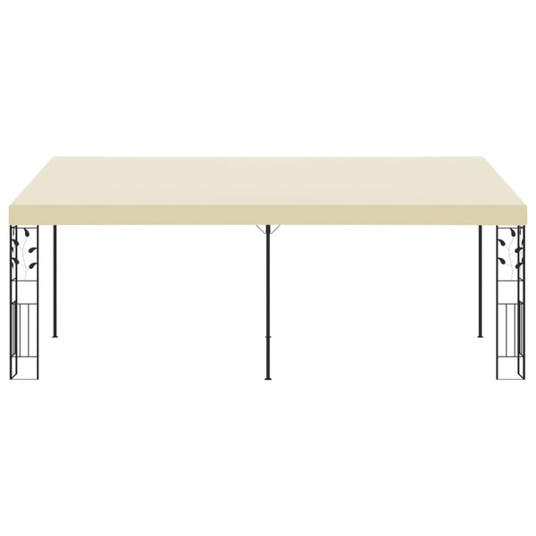 Gazebo de parede 6x3x2,5 m creme
