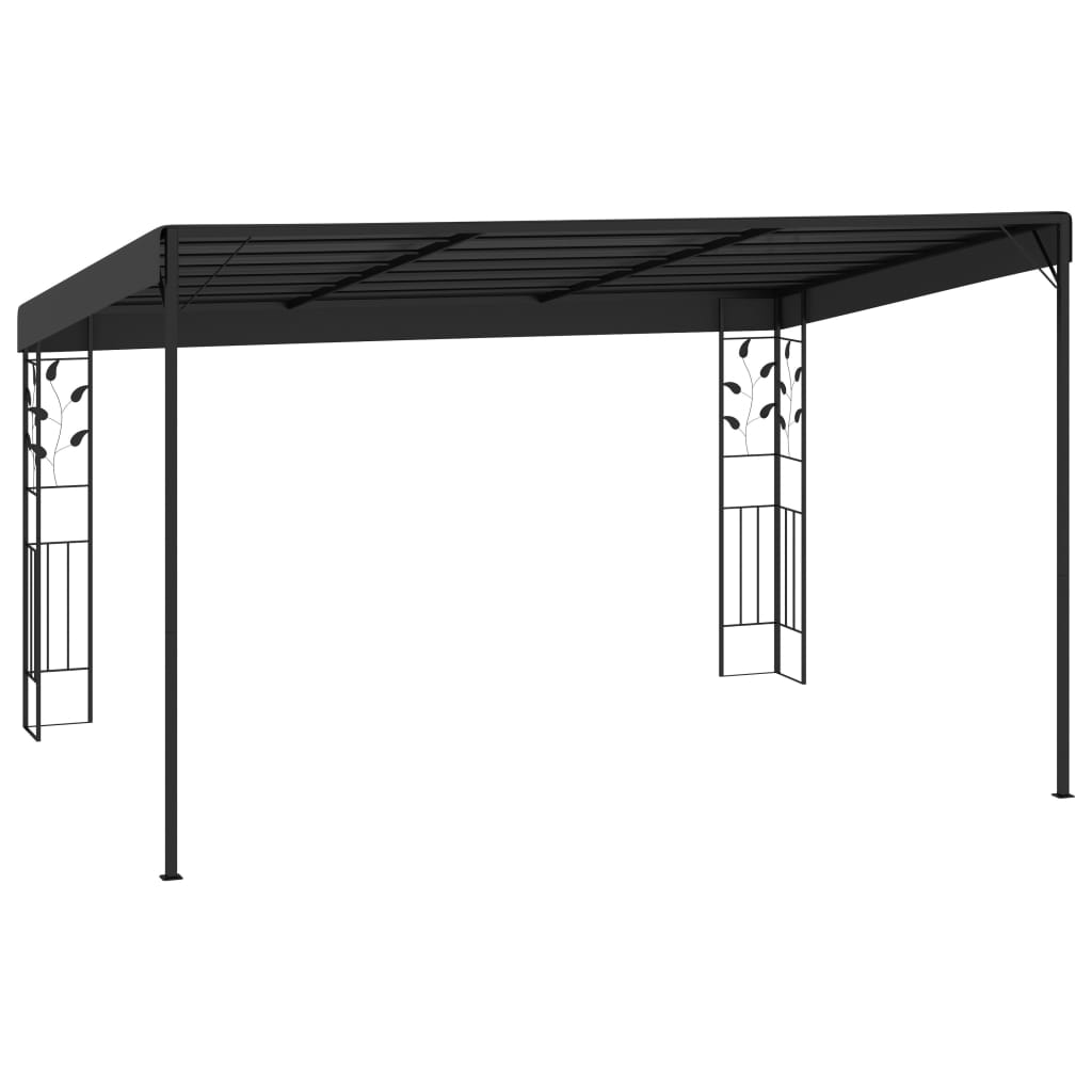 Gazebo de parede 4x3x2,5 m antracite