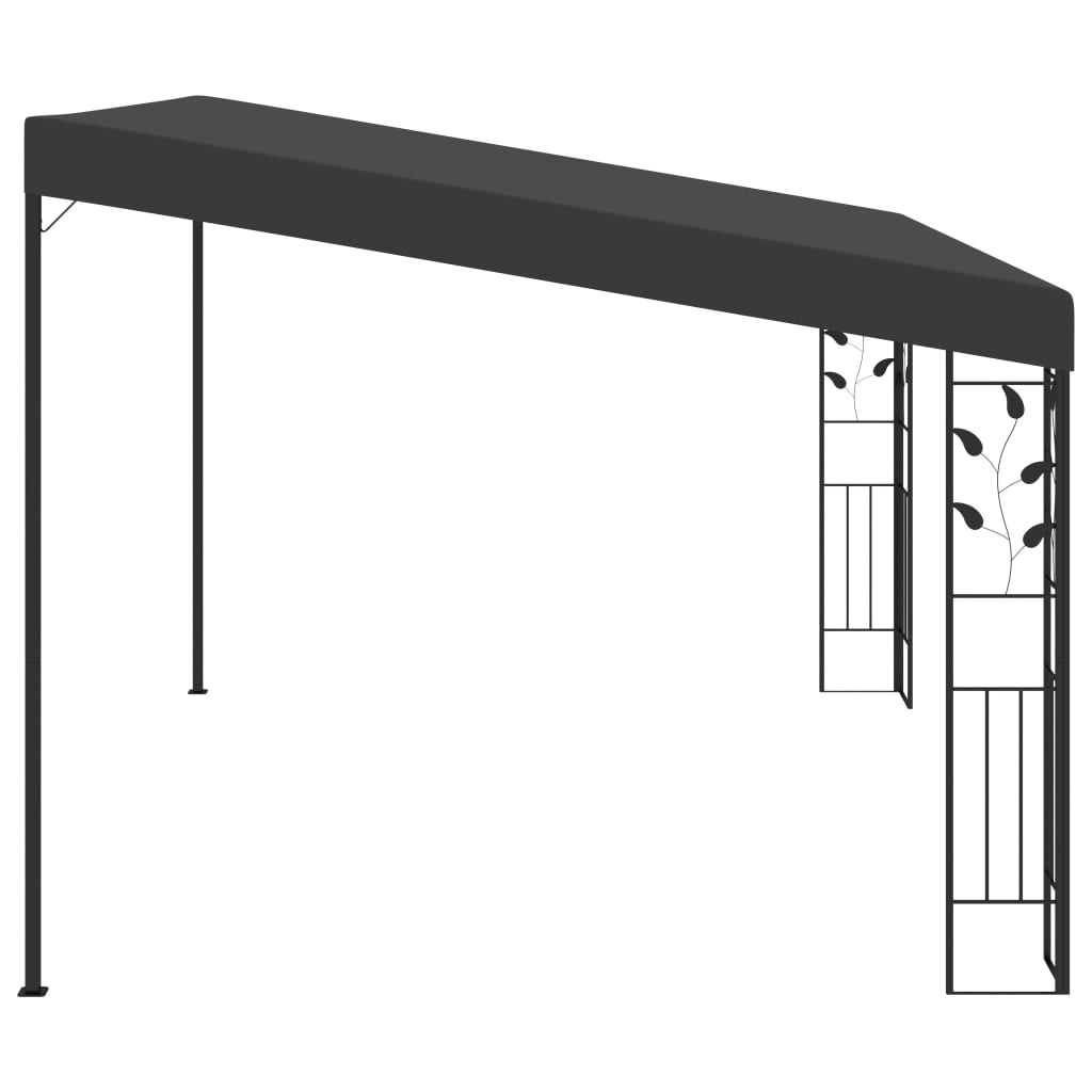 Gazebo de parede 4x3x2,5 m antracite