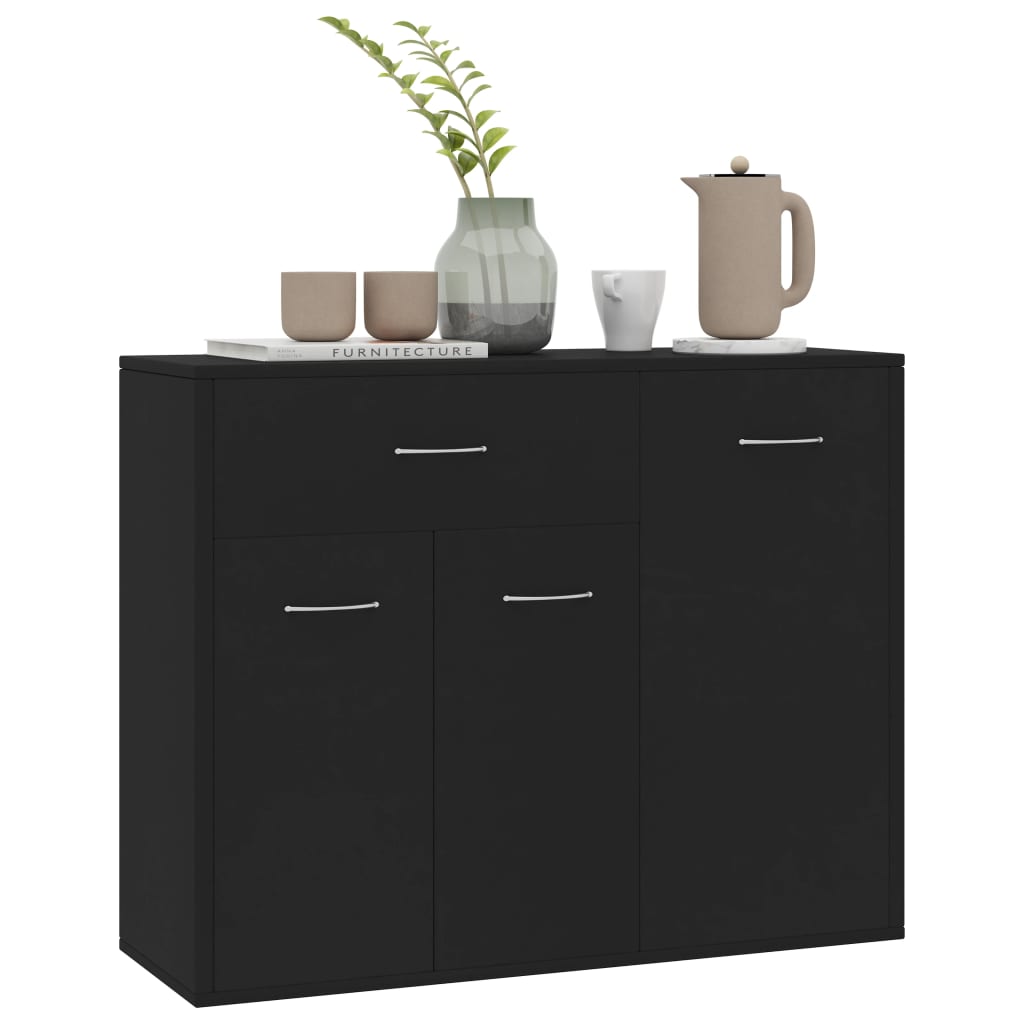 Aparador 88x30x70 cm contraplacado preto