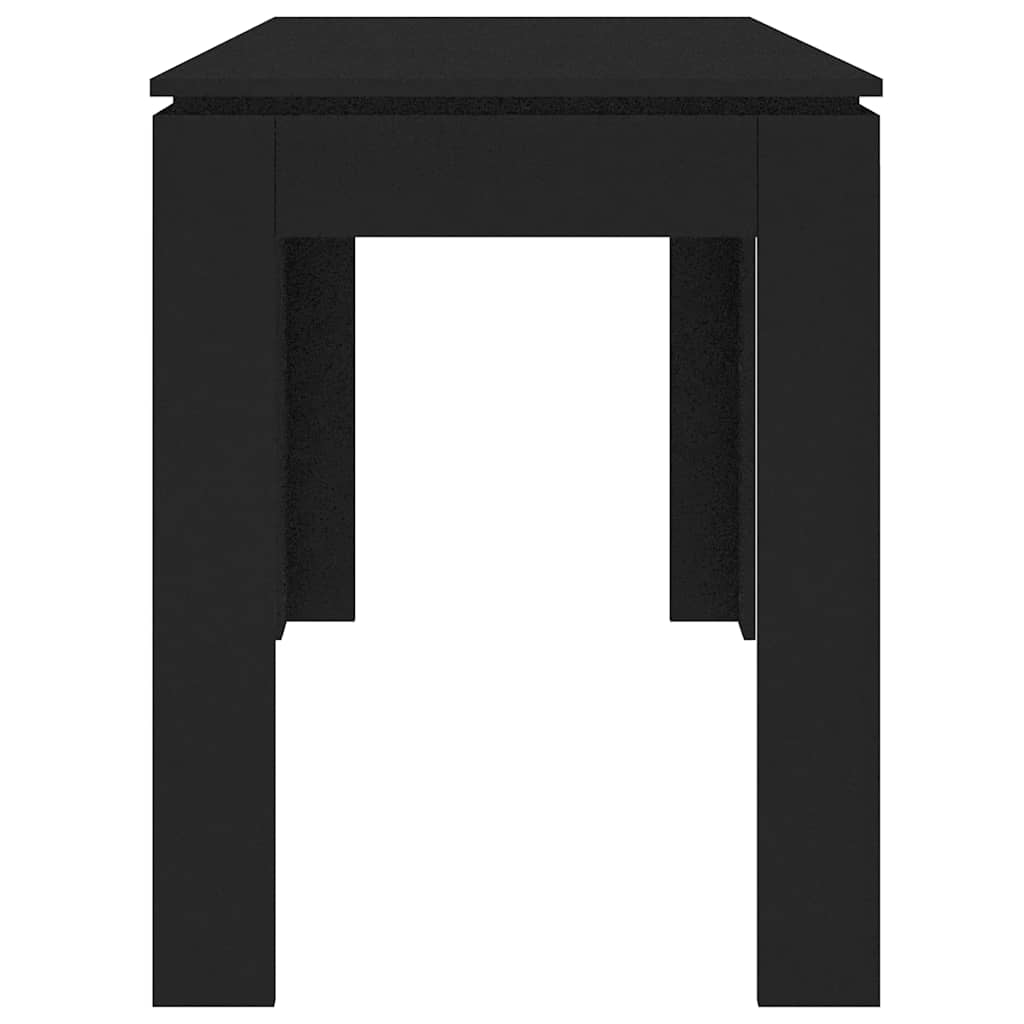 Mesa de jantar 120x60x76 cm contraplacado preto