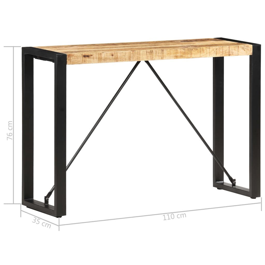 Mesa consola 110x35x76 cm madeira de mangueira maciça