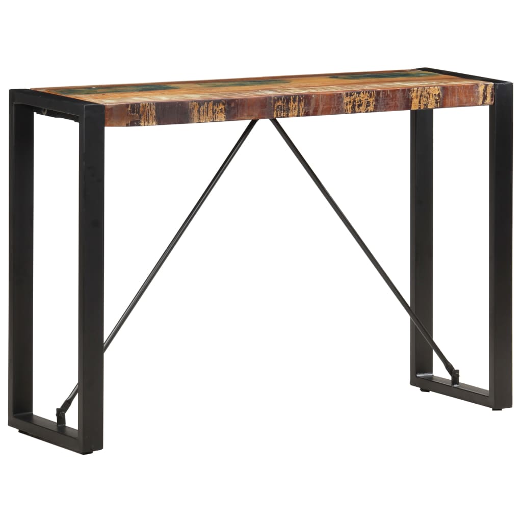 Mesa consola 110x35x76 cm madeira recuperada maciça
