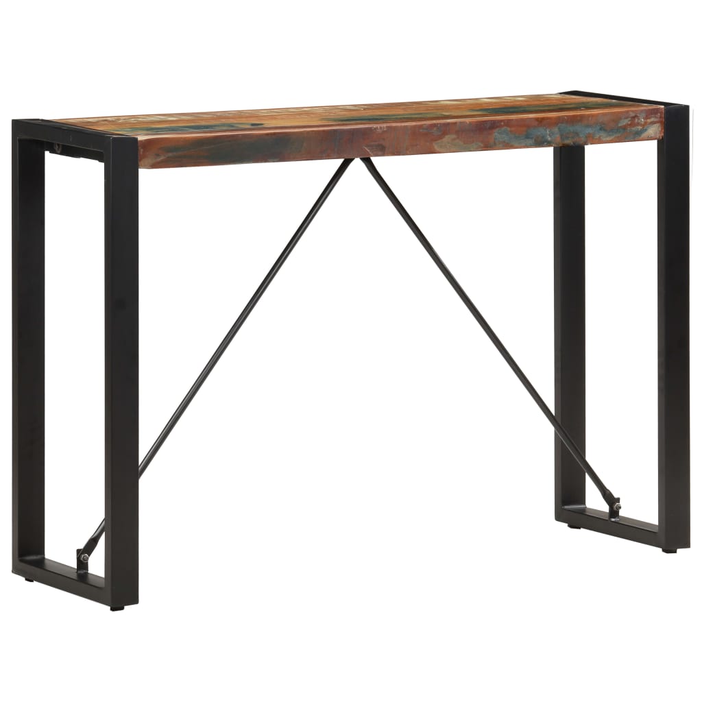 Mesa consola 110x35x76 cm madeira recuperada maciça