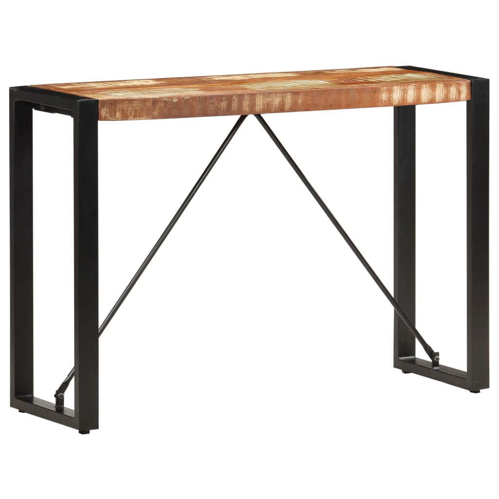 Mesa consola 110x35x76 cm madeira recuperada maciça