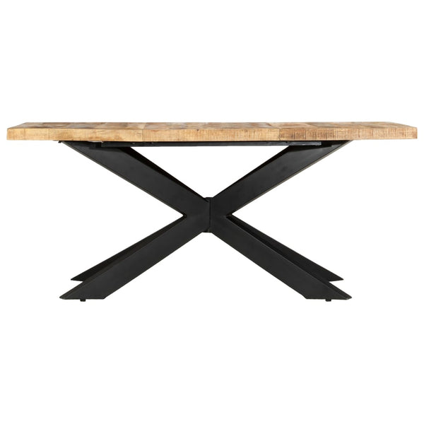 Mesa de jantar 180x90x76 cm madeira de mangueira maciça áspera