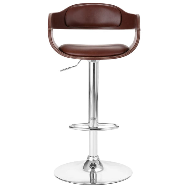 Banco de bar couro artificial castanho