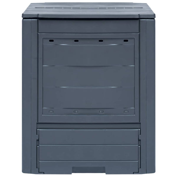 Compostores de jardim 2 pcs 60x60x73 cm 520 L cinzento