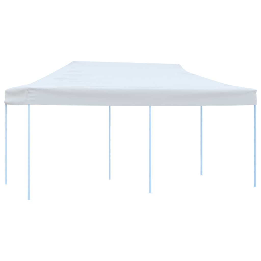 Tenda festa pop-up dobrável c/ paredes laterais 3x6m aço branco