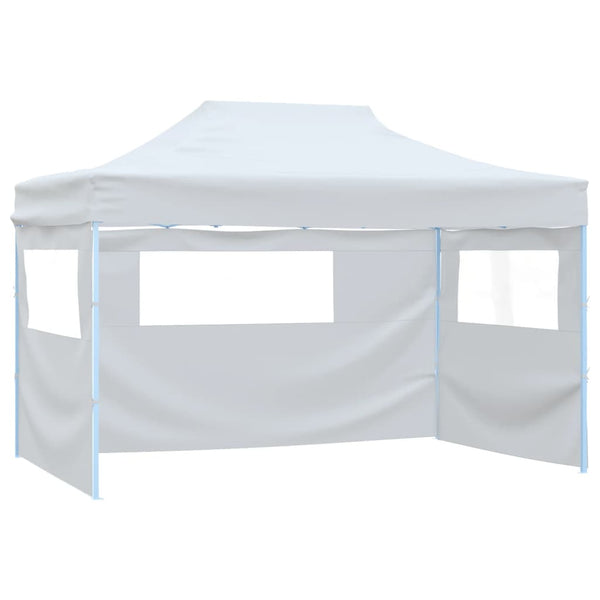 Tenda para festas dobrável c\ 3 paredes laterais 3x4,5 m branco