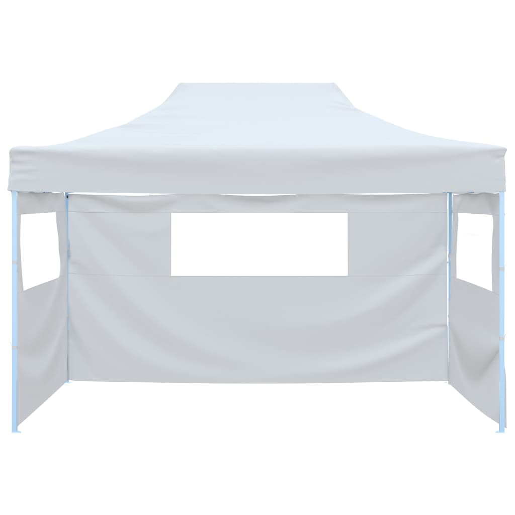 Tenda para festas dobrável c\ 3 paredes laterais 3x4,5 m branco