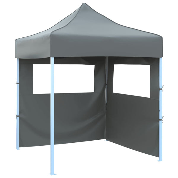 Tenda dobrável profissional festas 2 paredes 2x2m aço antracite