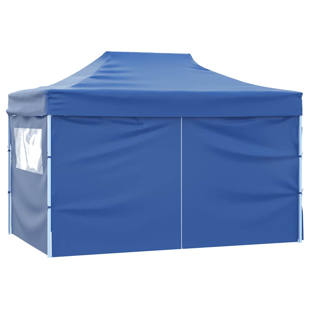 Tenda dobrável profissional festas 4 paredes 3x4m aço azul