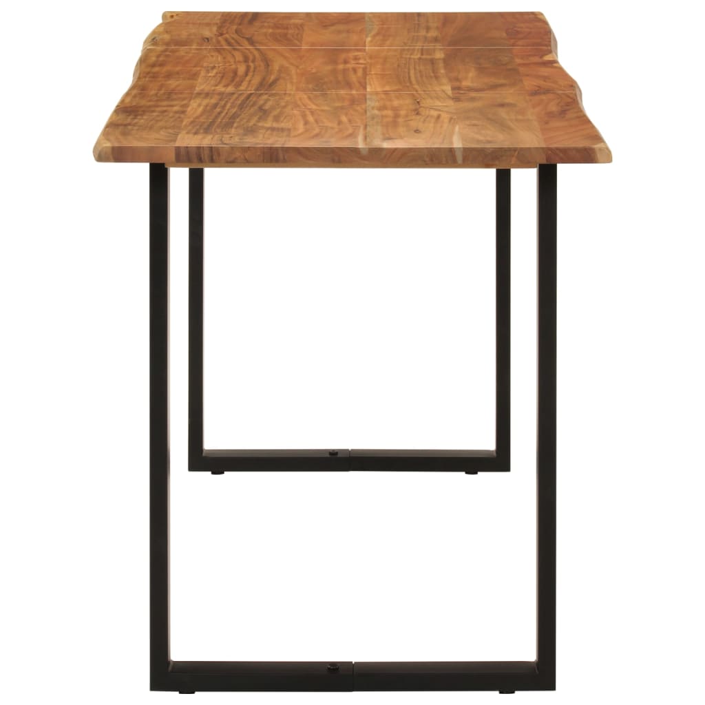 Mesa de jantar 140x70x76 cm madeira de acácia maciça