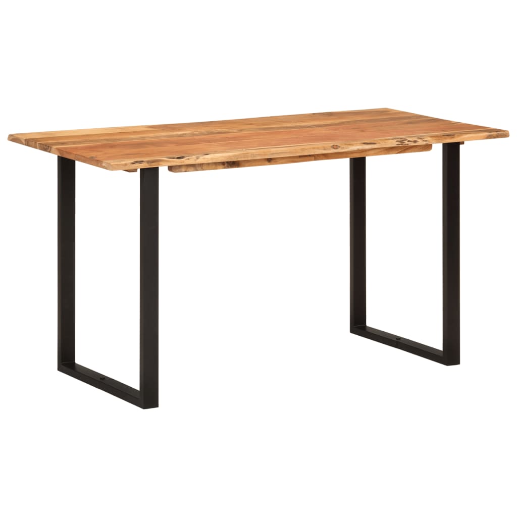 Mesa de jantar 140x70x76 cm madeira de acácia maciça