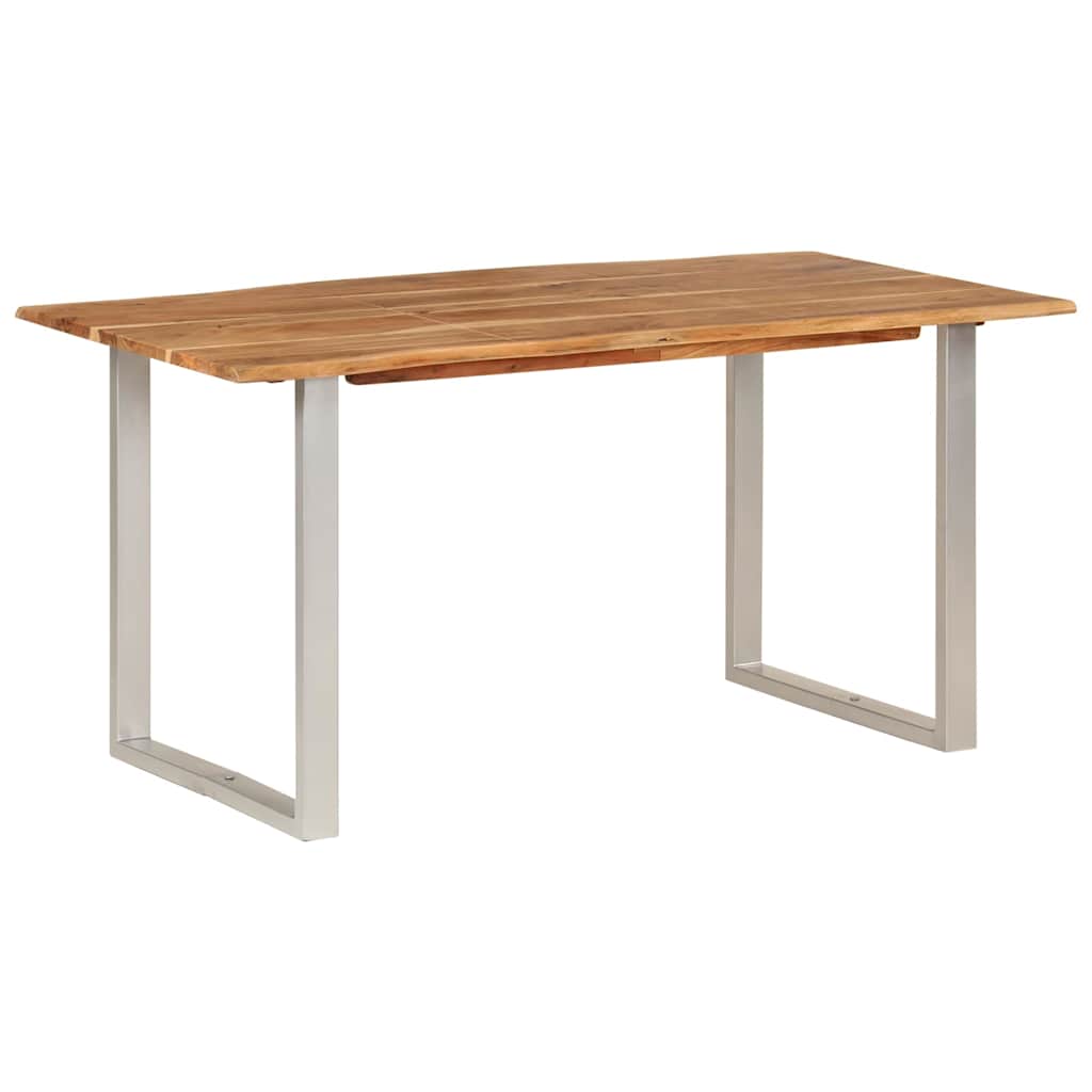 Mesa de jantar 154x80x76 cm madeira de acácia maciça