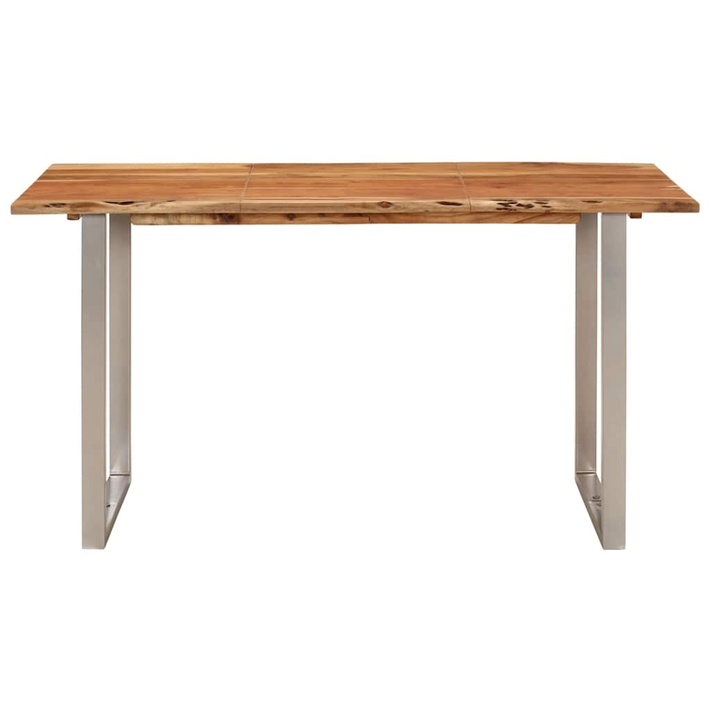 Mesa de jantar 140x70x76 cm madeira de acácia maciça