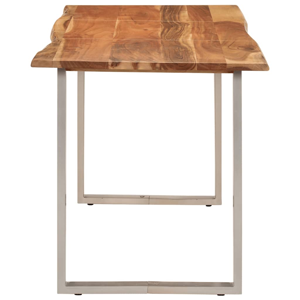 Mesa de jantar 140x70x76 cm madeira de acácia maciça