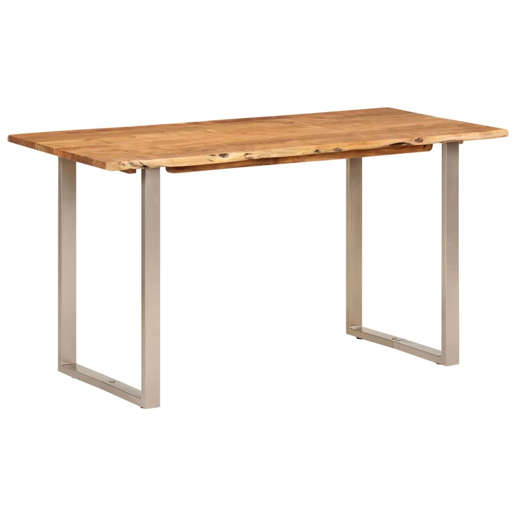 Mesa de jantar 140x70x76 cm madeira de acácia maciça