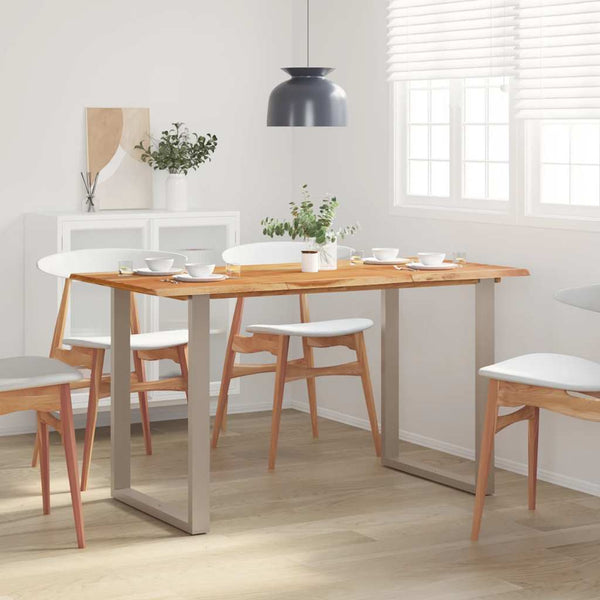 Mesa de jantar 140x70x76 cm madeira de acácia maciça