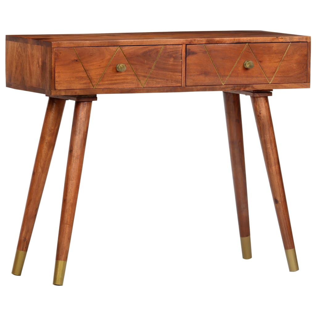 Mesa consola 90x35x76 cm madeira de acácia maciça