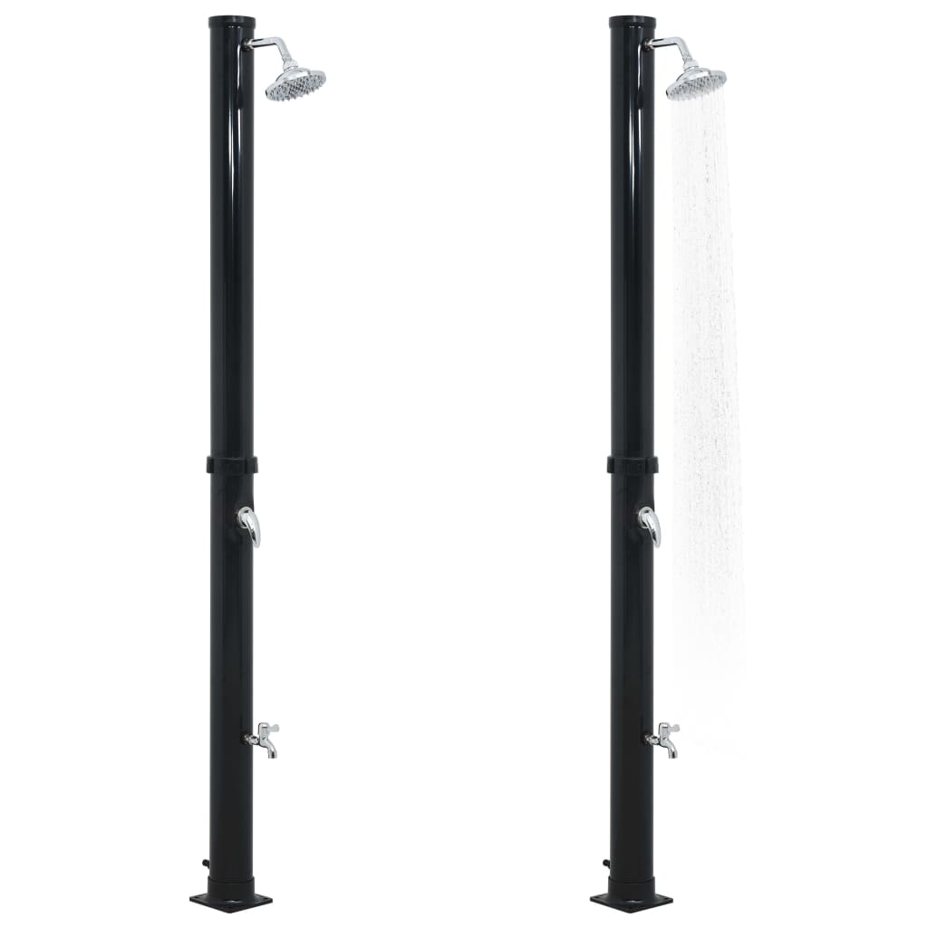 Chuveiro solar 220 cm 20 L preto