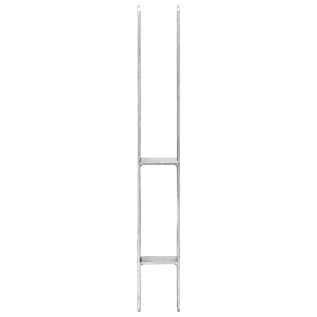 Âncoras de vedação 2 pcs 7x6x60 cm aço galvanizado prateado