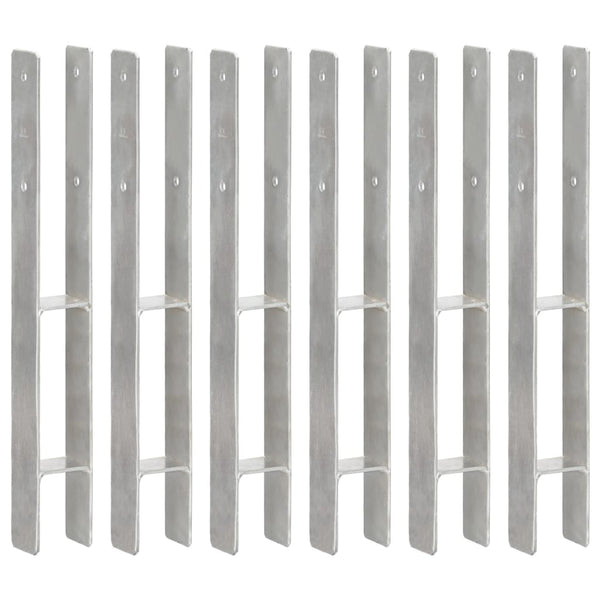 Âncoras de vedação 6 pcs 7x6x60 cm aço galvanizado prateado