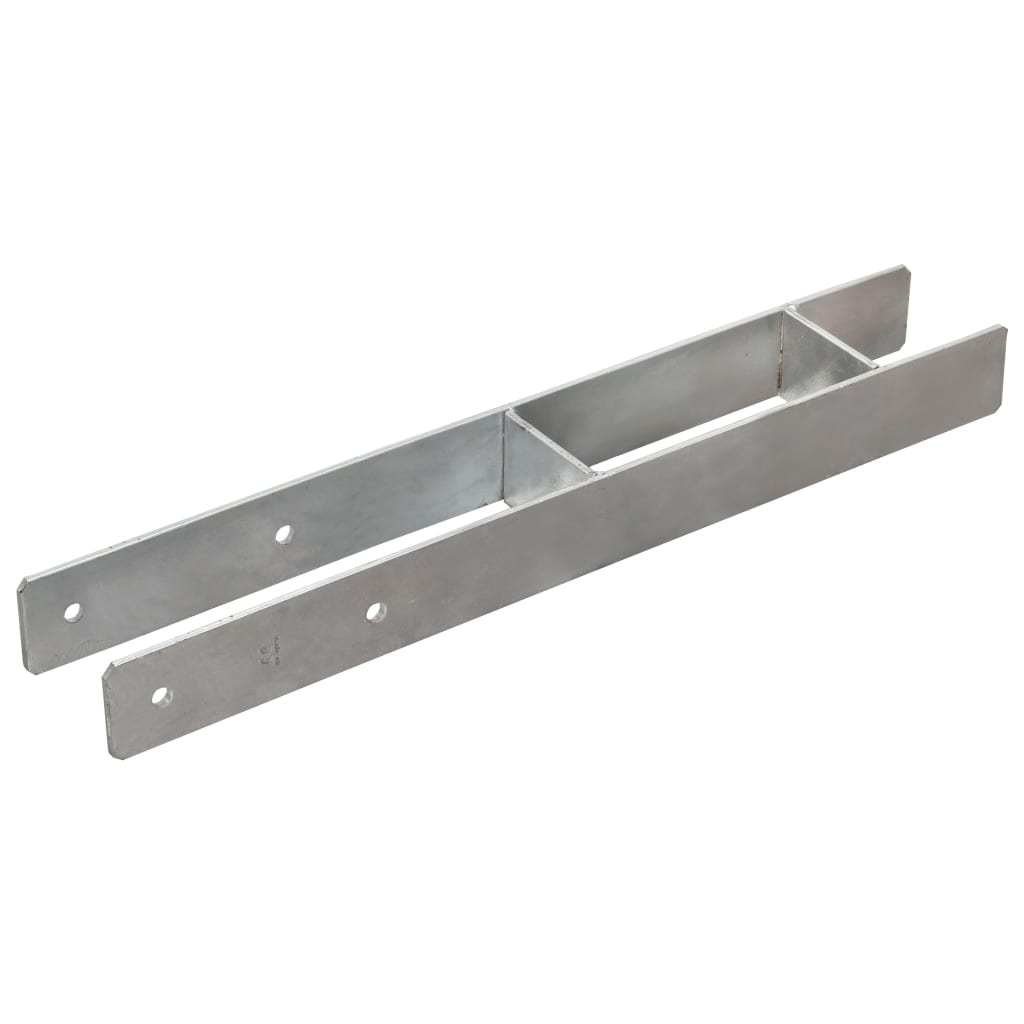 Âncoras de vedação 2 pcs 8x6x60 cm aço galvanizado prateado
