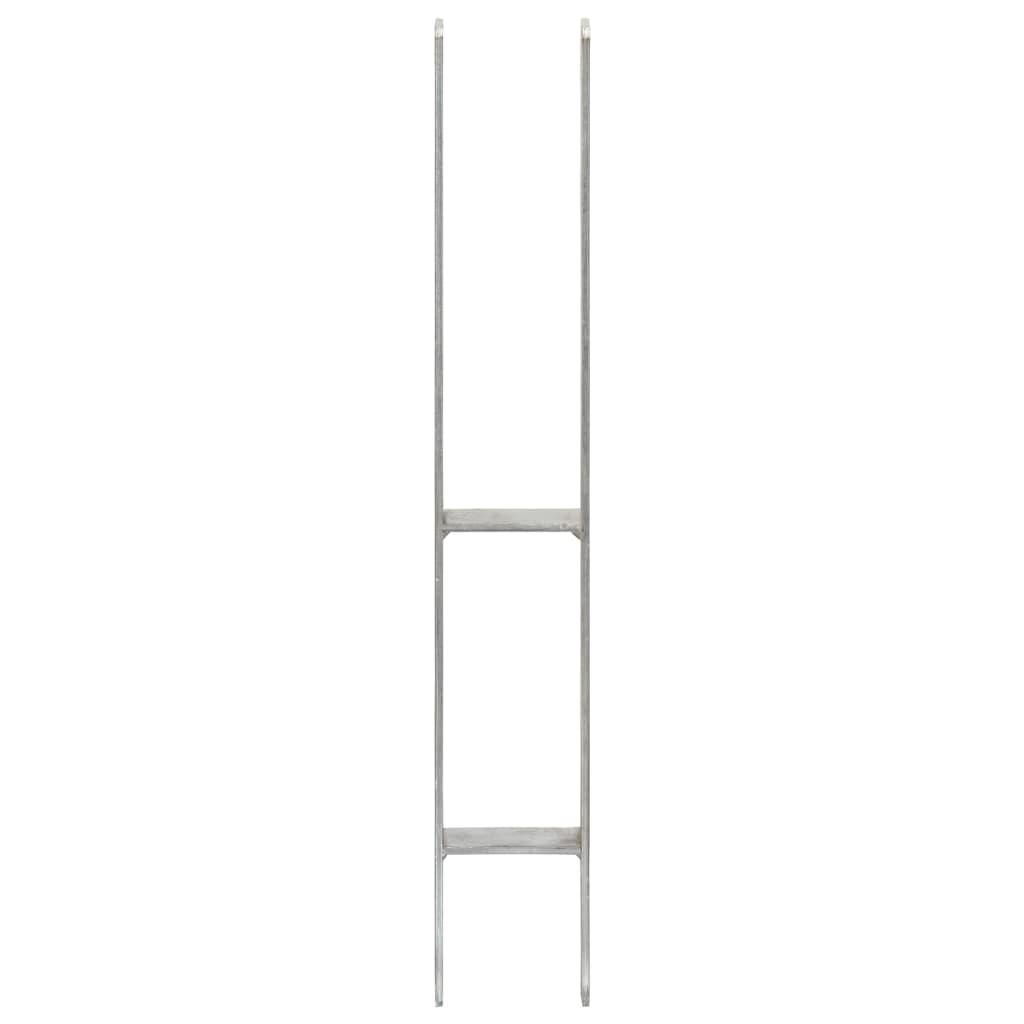 Âncoras de vedação 2 pcs 8x6x60 cm aço galvanizado prateado