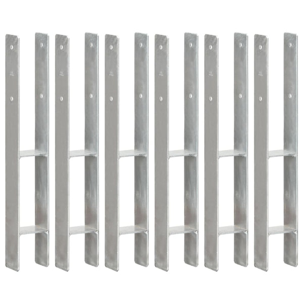 Âncoras de vedação 6 pcs 8x6x60 cm aço galvanizado prateado