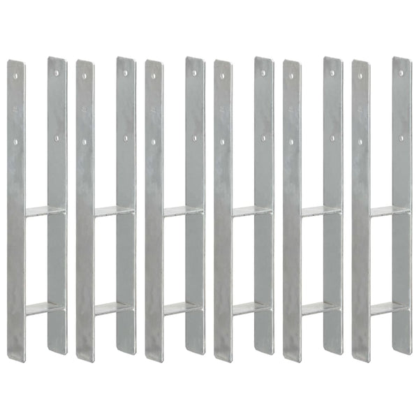 Âncoras de vedação 6 pcs 9x6x60 cm aço galvanizado prateado