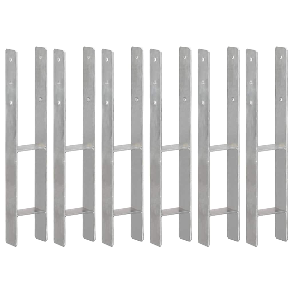 Âncoras de vedação 6 pcs 10x6x60 cm aço galvanizado prateado