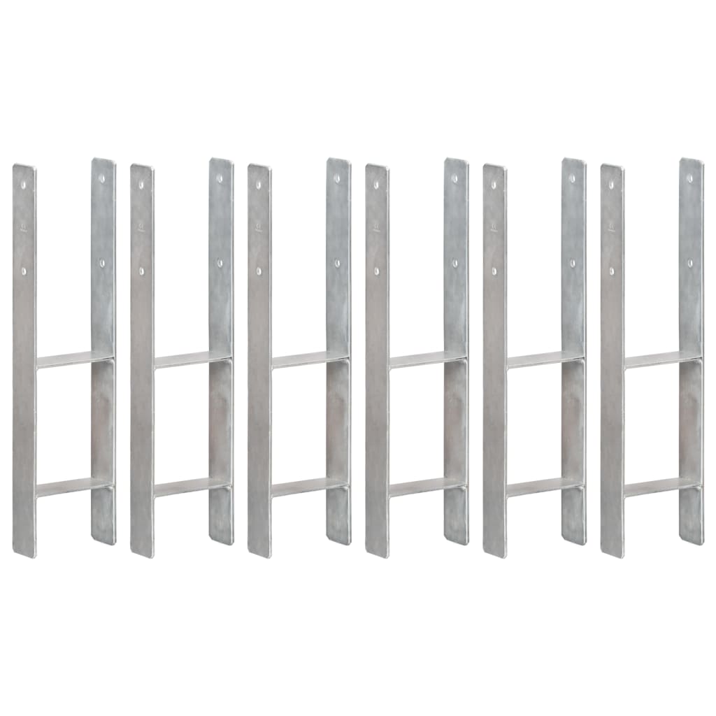 Âncoras de vedação 6 pcs 14x6x60 cm aço galvanizado prateado