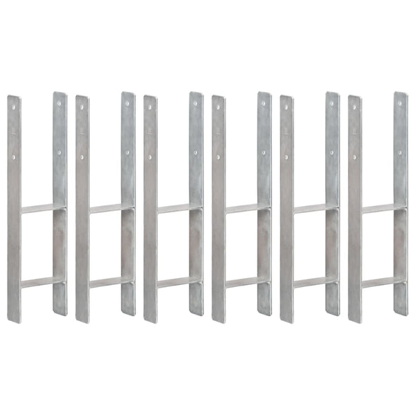 Âncoras de vedação 6 pcs 14x6x60 cm aço galvanizado prateado