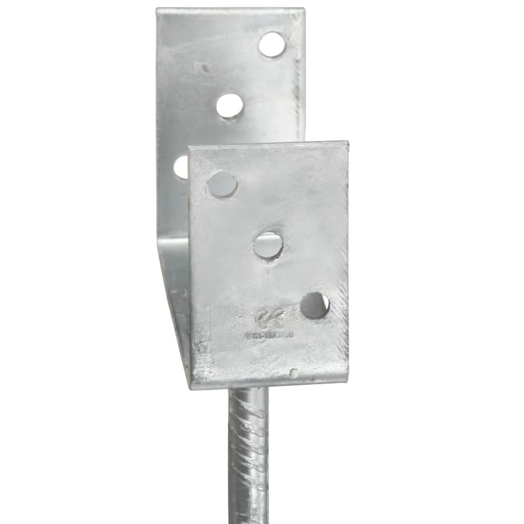 Âncoras de vedação 6 pcs 8x6x30 cm aço galvanizado prateado