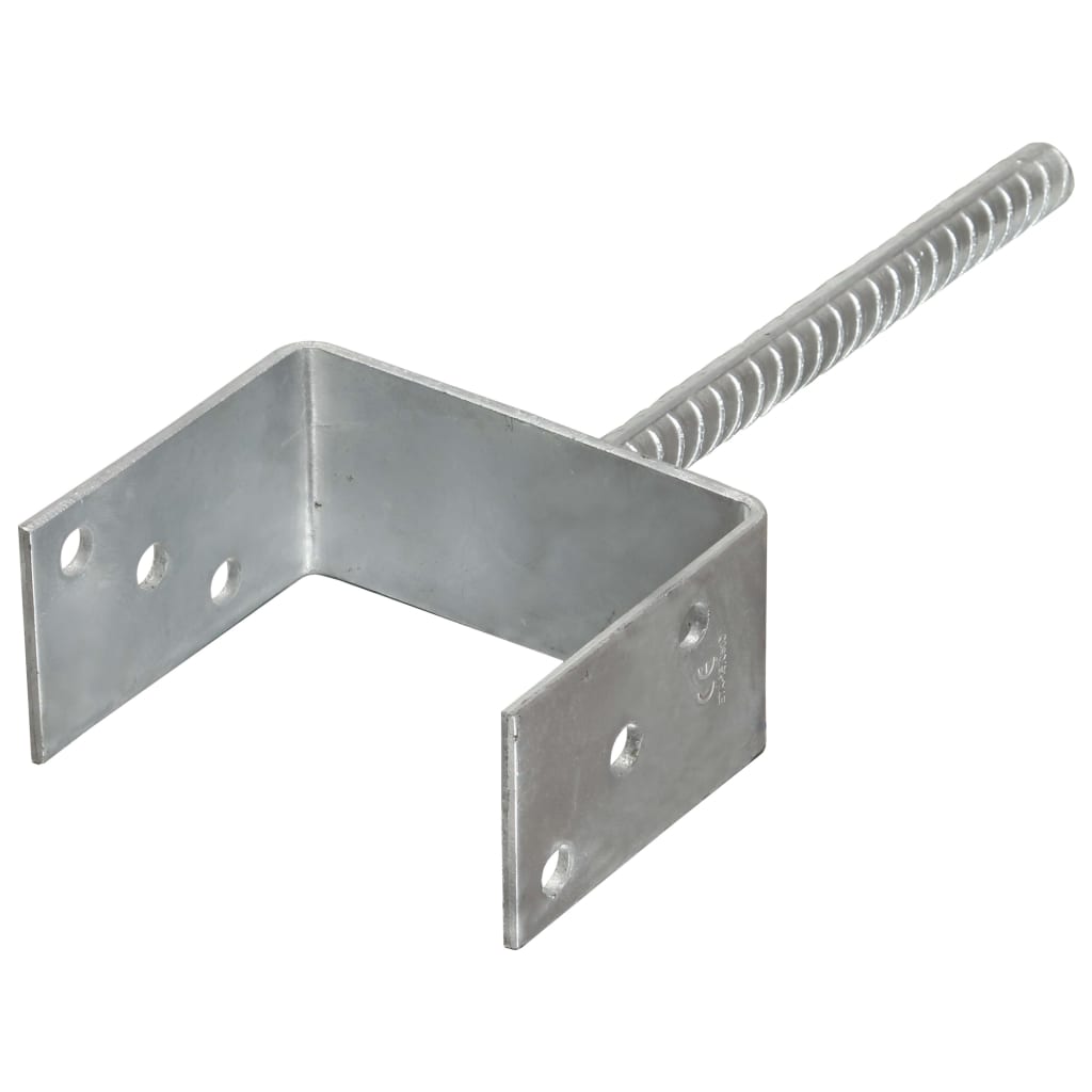 Âncoras de vedação 6 pcs 12x6x30 cm aço galvanizado prateado