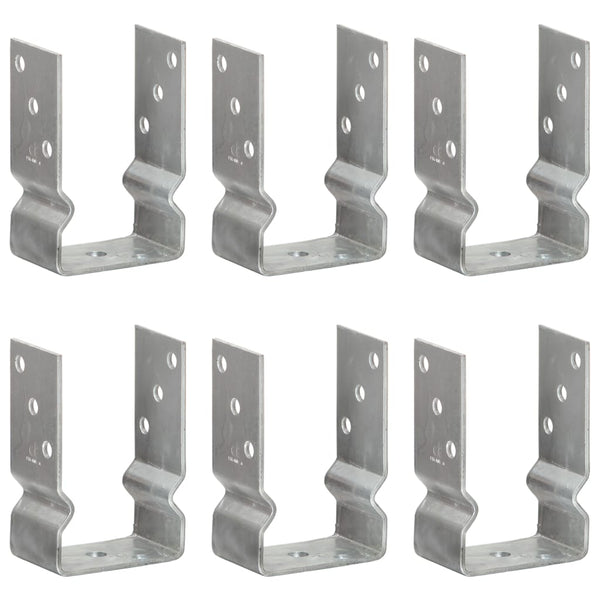 Âncoras de vedação 6 pcs 9x6x15 cm aço galvanizado prateado