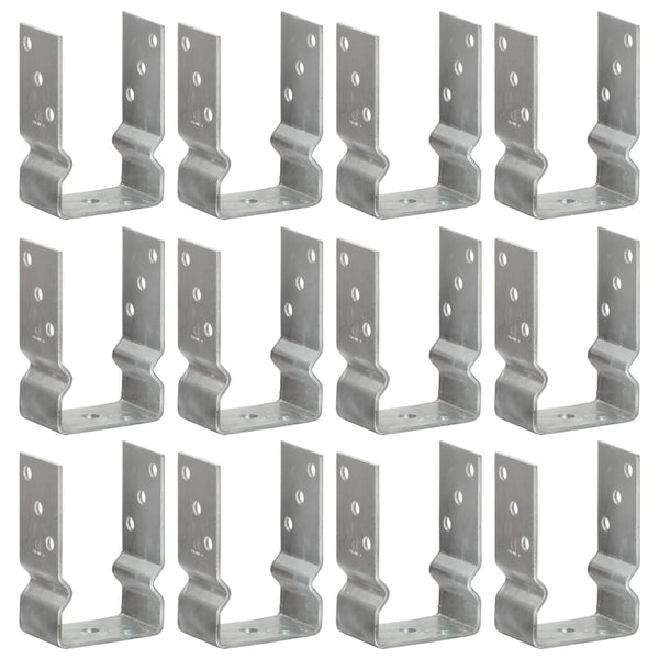 Âncoras de vedação 12 pcs 9x6x15 cm aço galvanizado prateado