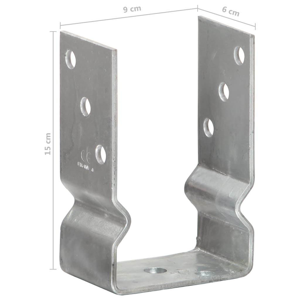 Âncoras de vedação 12 pcs 9x6x15 cm aço galvanizado prateado