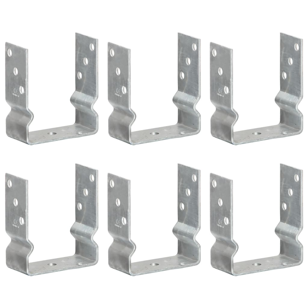 Âncoras de vedação 6 pcs 12x6x15 cm aço galvanizado prateado