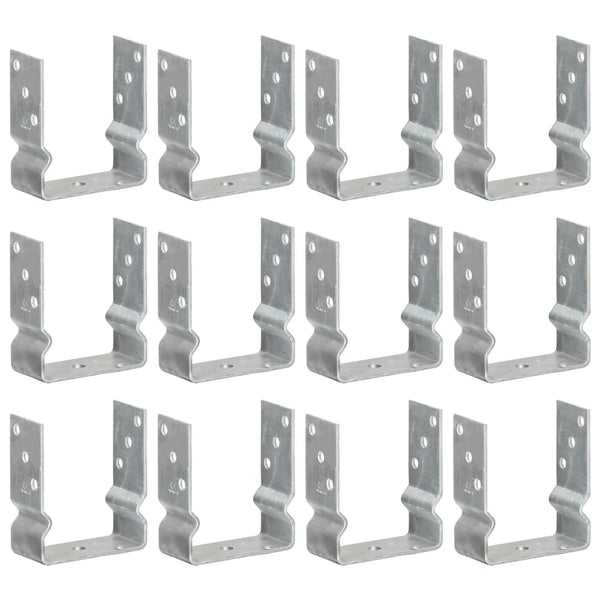 Âncoras de vedação 12 pcs 12x6x15 cm aço galvanizado prateado