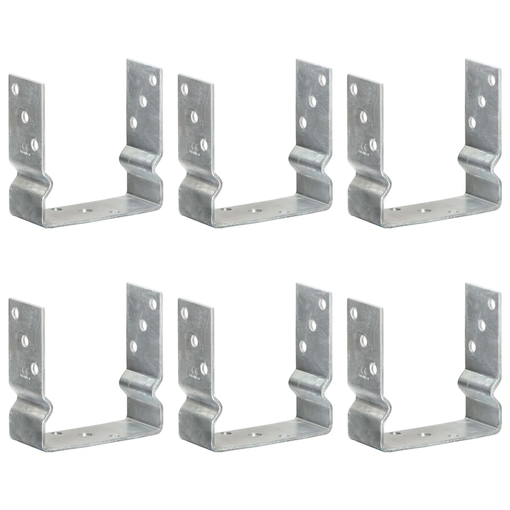 Âncoras de vedação 6 pcs 14x6x15 cm aço galvanizado prateado