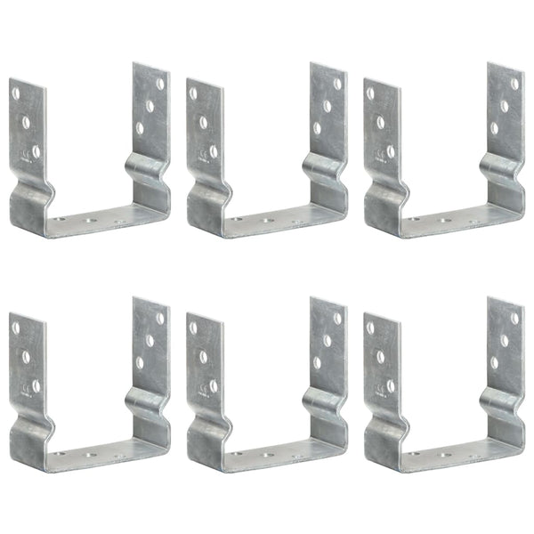 Âncoras de vedação 6 pcs 14x6x15 cm aço galvanizado prateado