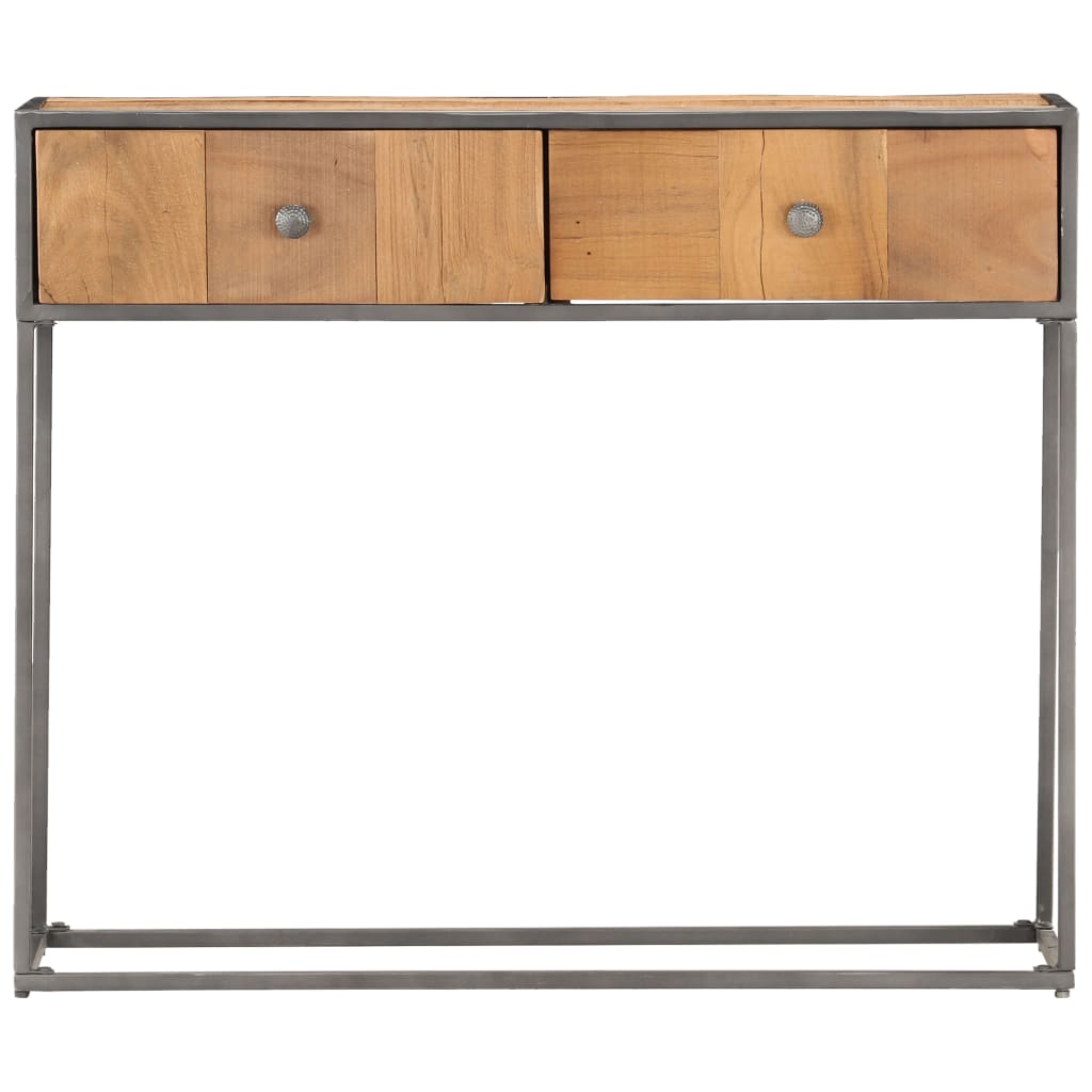 Mesa consola 90x30x75 cm madeira recuperada maciça