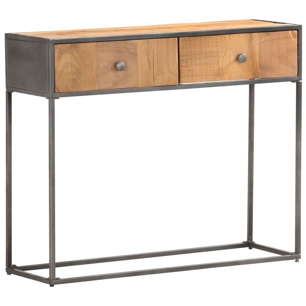 Mesa consola 90x30x75 cm madeira recuperada maciça