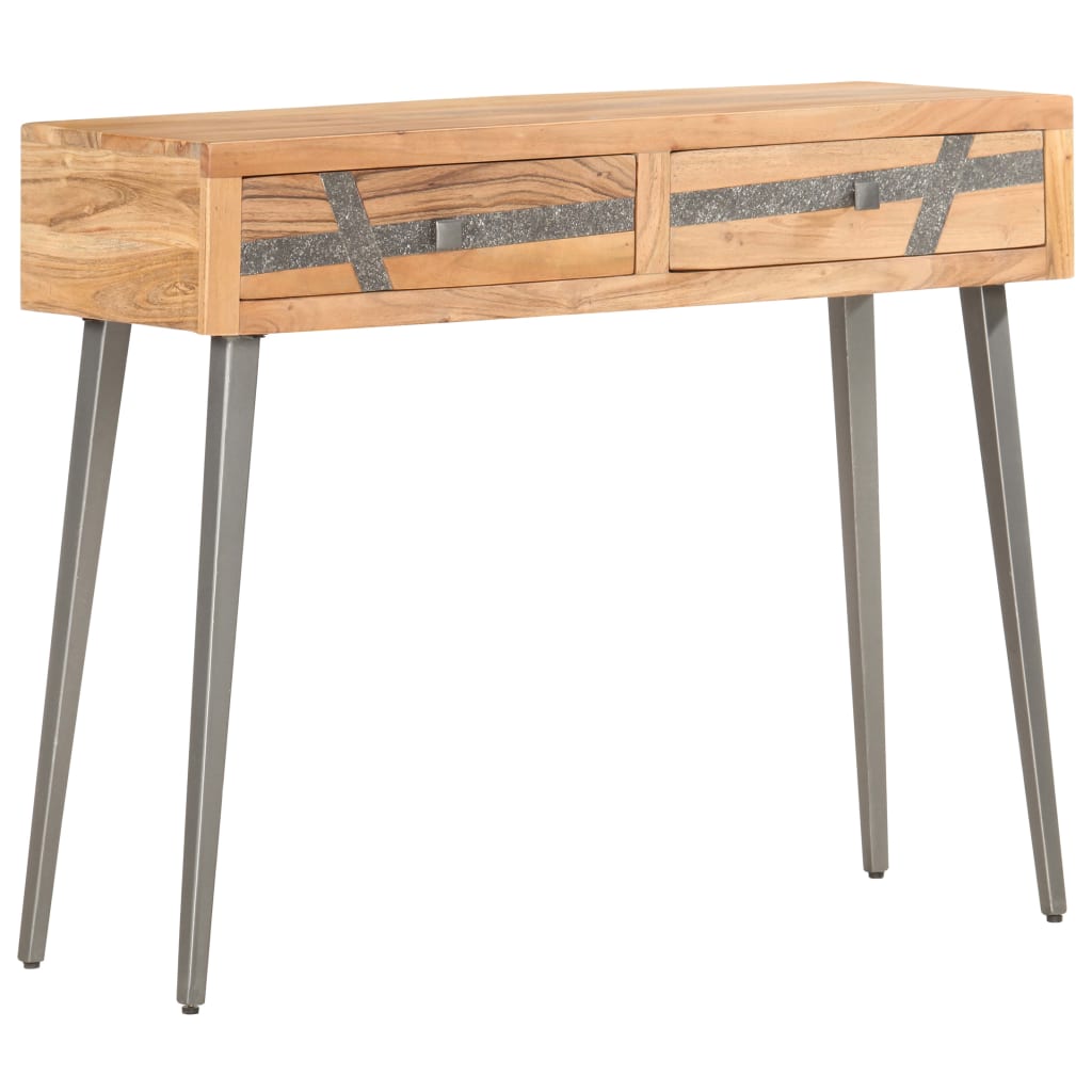 Mesa consola 90x30x75 cm madeira de acácia maciça